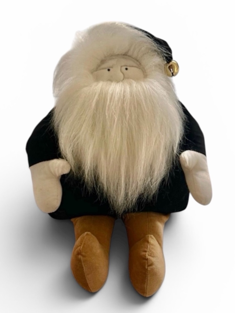 Woof & Poof Black Velvet Christmas Musical Santa We Wish You a Merry Christmas